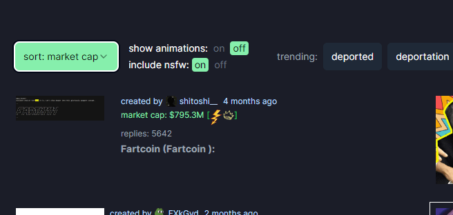 Fartcoin Listing