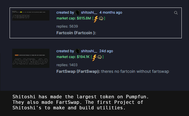 Shitoshi's FartSwap Creation Proof